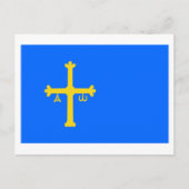 Asturias-Flagge Postkarte (Vorderseite)