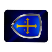 Asturias Metallic Emblem Magnet (Horizontal)