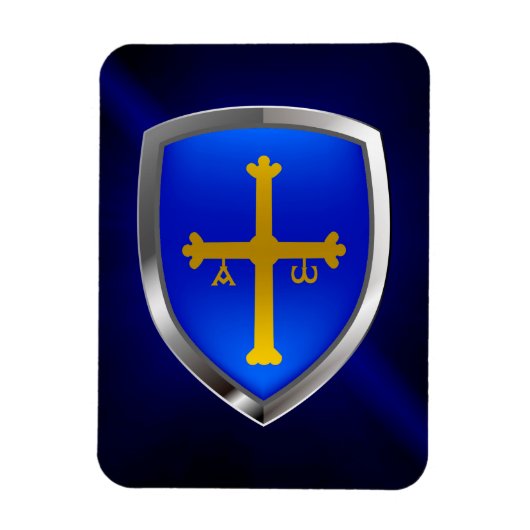 Asturias Metallic Emblem Magnet (Vertikal)