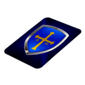 Asturias Metallic Emblem Magnet (Linke Seite)