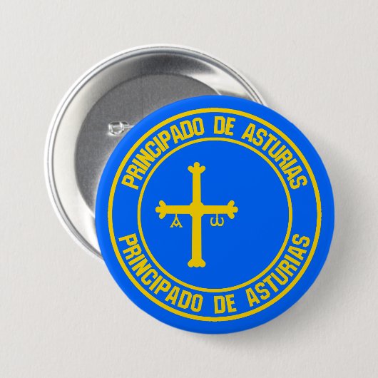 Asturias RundEmblem Button (Vorne & Hinten)