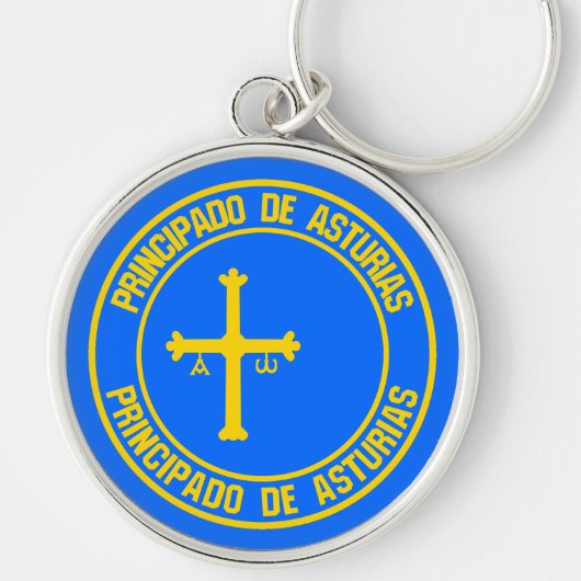 Asturias RundEmblem Schlüsselanhänger (Vorne)