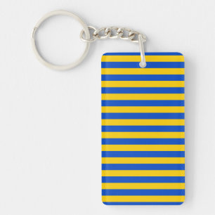 Asturias Schweden Flagge Streifen gelb blau Muster Schlüsselanhänger