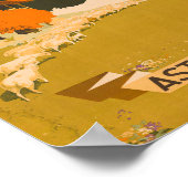 Asturias Spanien Vintage Travel Poster (Ecke)