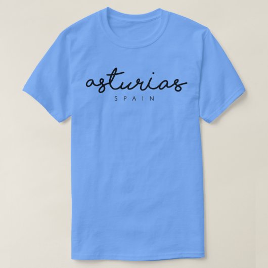 asturias tipografisches Minimalistisches Design T-Shirt (Design vorne)