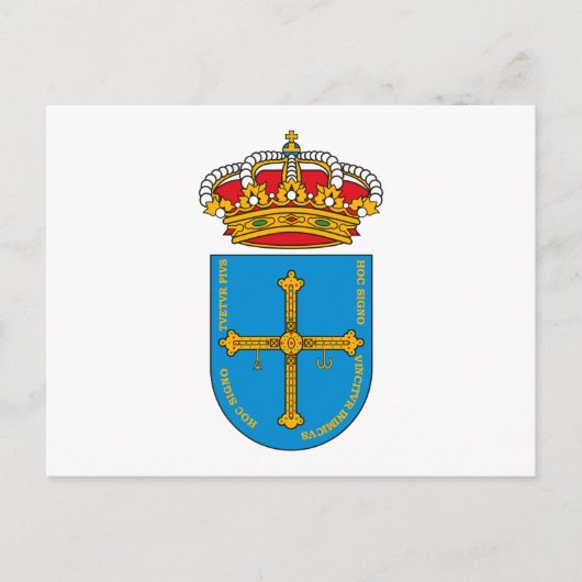 Asturias-Wappen Postkarte (Vorderseite)