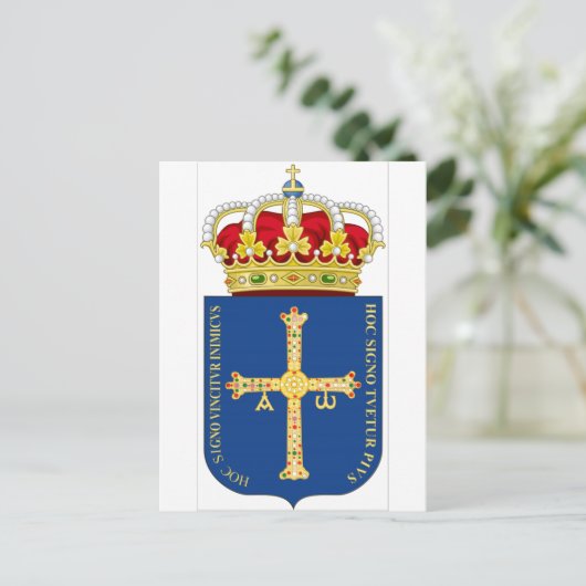 Asturias-Wappen (Spanien) Postkarte (Stehend Vorderseite)