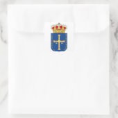 Asturias-Wappen (Spanien) Quadratischer Aufkleber (Tasche)