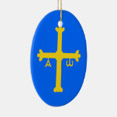 Asturien-Flagge (Spanien) Keramikornament (Rechts)