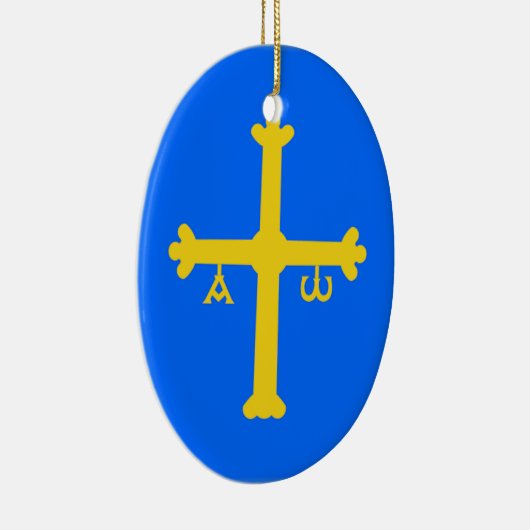 Asturien-Flagge (Spanien) Keramikornament (Rechts)