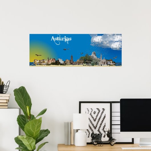 Asturien Poster (Heimbüro)