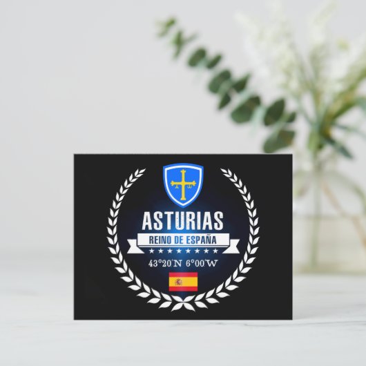 Asturien Postkarte (Stehend Vorderseite)