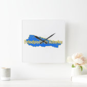 Asturien Quadratische Wanduhr (Zuhause)