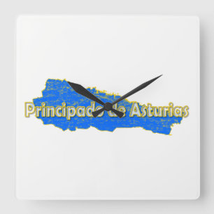 Asturien Quadratische Wanduhr