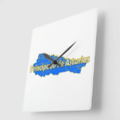 Asturien Quadratische Wanduhr (Winkel)