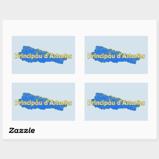 Asturien Rechteckiger Aufkleber (Blatt)