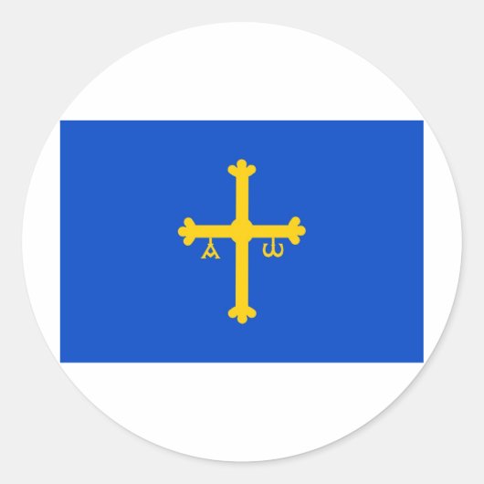 Asturien Runder Aufkleber (Vorderseite)