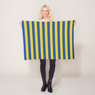 Asturien Schweden Flagge Streifen gelb blau Muster Fleecedecke