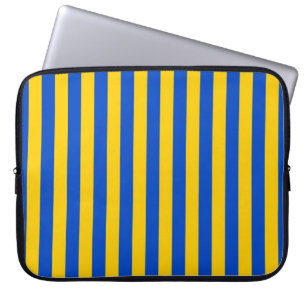 Asturien Schweden Flagge Streifen gelb blau Muster Laptopschutzhülle