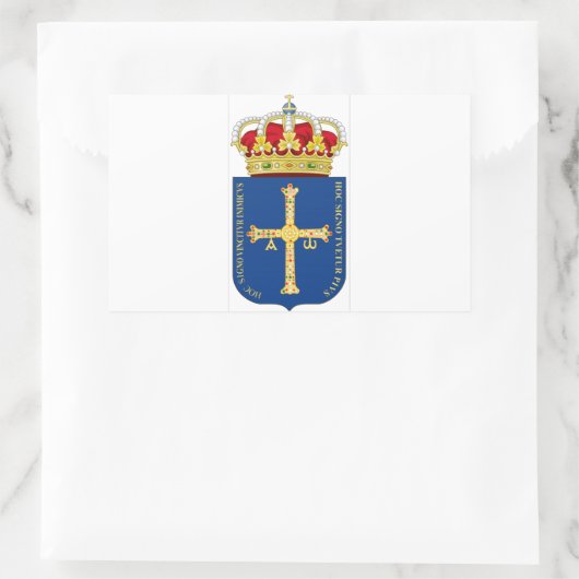 Asturien-Wappen (Spanien) Rechteckiger Aufkleber (Tasche)