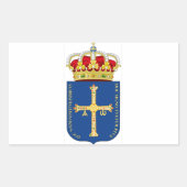 Asturien-Wappen (Spanien) Rechteckiger Aufkleber (Vorderseite)
