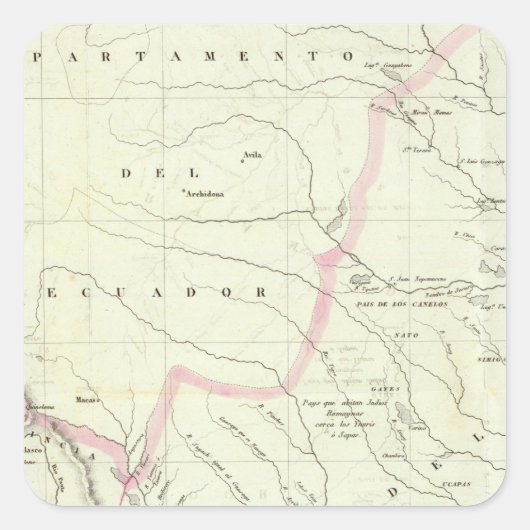 Asuay Quadratischer Aufkleber (Vorderseite)