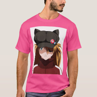 Asuka Black Hat Evangelion Q T-Shirt