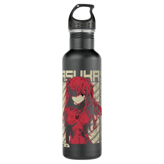 asuka evangelionn edelstahlflasche (Vorderseite)