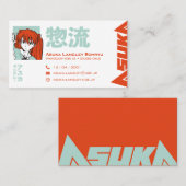 Asuka Langley Sohryu Evangelion Visitenkarte (Vorne/Hinten)