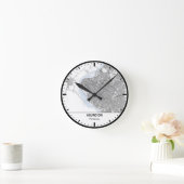 Asuncion Clock City Line Art Runde Wanduhr (Zuhause)