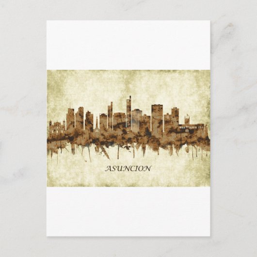 Asuncion Paraguay City Feiertagspostkarte (Vorderseite)