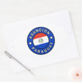 Asunción Paraguay Ovaler Aufkleber (Umschlag)