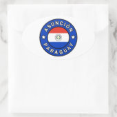 Asunción Paraguay Ovaler Aufkleber (Tasche)