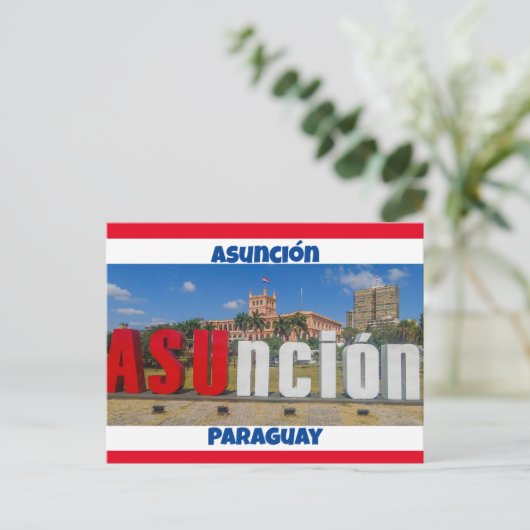 Asunción, Paraguay Postkarte (Stehend Vorderseite)