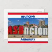 Asunción, Paraguay Postkarte (Vorne/Hinten)
