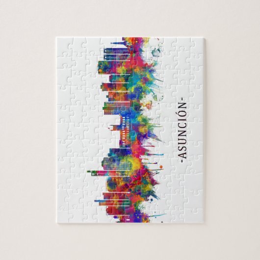 Asunción Paraguay Skyline Puzzle (Vertikal)