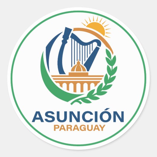 Asuncion Paraguay South America Runder Aufkleber (Vorderseite)
