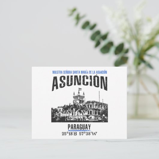 Asunción Postkarte (Stehend Vorderseite)
