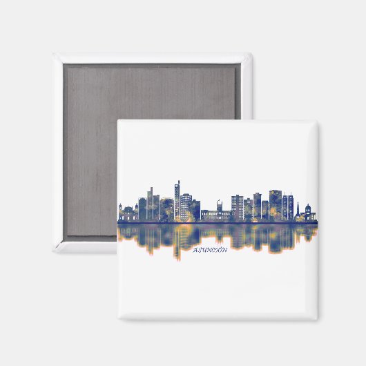 Asunción Skyline Magnet (Vorderseite/Rückseite)