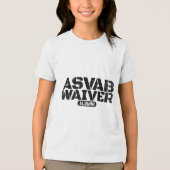 Asvab Waiver Alumni Military Veteran Funny Asvab W Tri-Blend Shirt (Vorderseite)