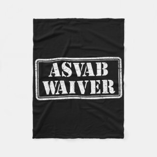 Asvab Waiver Military Veteran Spaß Funny Asvab Wa Fleecedecke