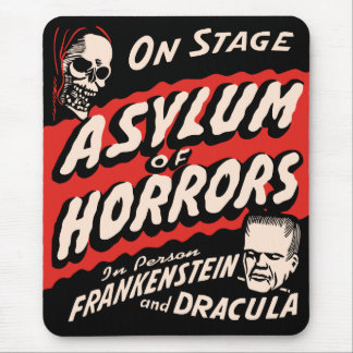 Asyl Horrordes Vintagen Spook-Show-Plakats Mousepad