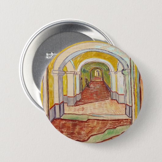 Asylkorridor (von Vincent van Gogh) Button (Vorne & Hinten)
