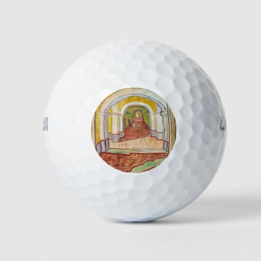 Asylkorridor (von Vincent van Gogh) Golfball (Vorderseite)