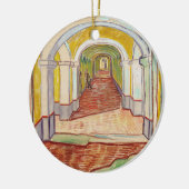 Asylkorridor (von Vincent van Gogh) Keramik Ornament (Links)