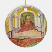 Asylkorridor (von Vincent van Gogh) Keramik Ornament (Hinten)