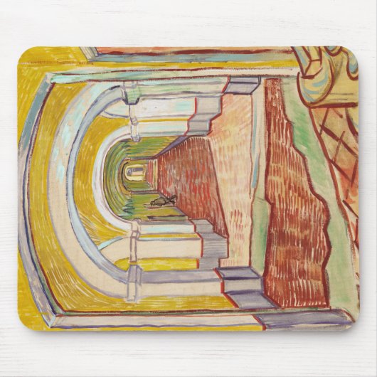 Asylkorridor (von Vincent van Gogh) Mousepad (Vorne)