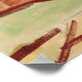 Asylkorridor (von Vincent van Gogh) Poster (Ecke)