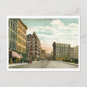 Asylum St., Hartford, CT 1911 Vintage Postkarte
