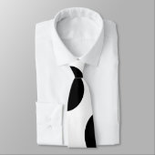 Asymetric Tupfen, große Kreise Schwarzes u. Weiß Krawatte (Gebunden)